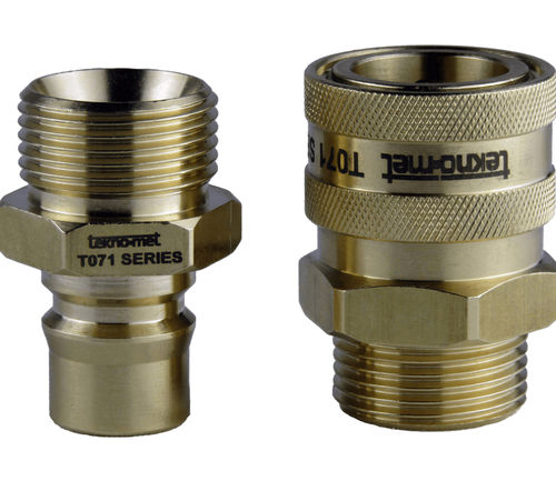Hydraulic fitting - T071 series - TEKNO-MET BAĞLANTI ELEMANLARI SAN. ve TİC. LTD. ŞTİ - threaded / quick / nickel-plated