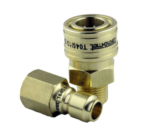 Hydraulic fitting - T045 series - TEKNO-MET BAĞLANTI ELEMANLARI SAN. ve TİC. LTD. ŞTİ - socket / quick / brass