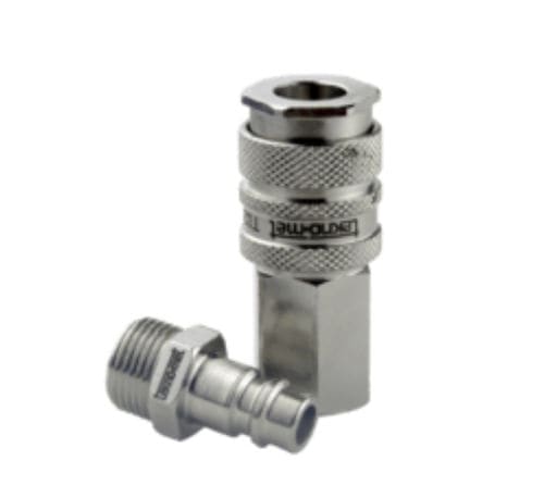 Pneumatic fitting - T025 series - TEKNO-MET BAĞLANTI ELEMANLARI SAN. ve TİC. LTD. ŞTİ - quick / nickel-plated brass / stainless steel