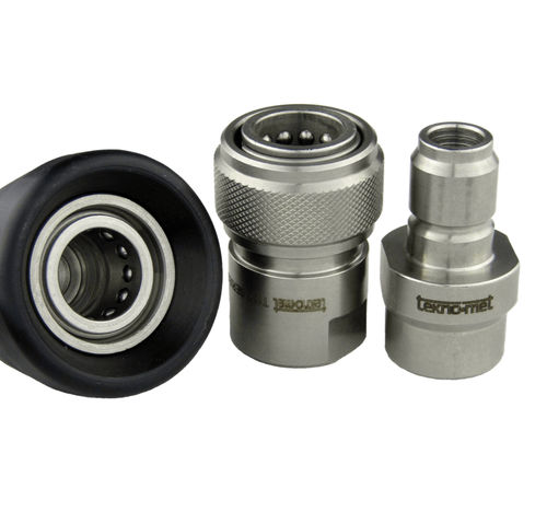 Hydraulic fitting - T121 series - TEKNO-MET BAĞLANTI ELEMANLARI SAN. ve TİC. LTD. ŞTİ - pneumatic / quick / stainless steel