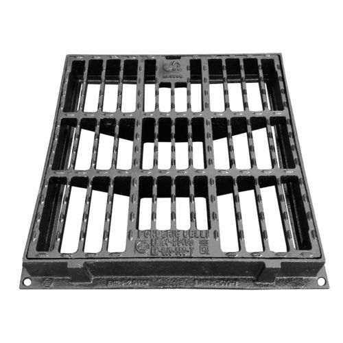Metal grating - GRSD - CONCAVA D400 - Fonderie Belli SPA - for parking lots / slot / for water
