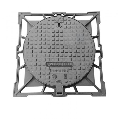Ductile iron manhole cover - KING D400 76 - Fonderie Belli SPA - square / round