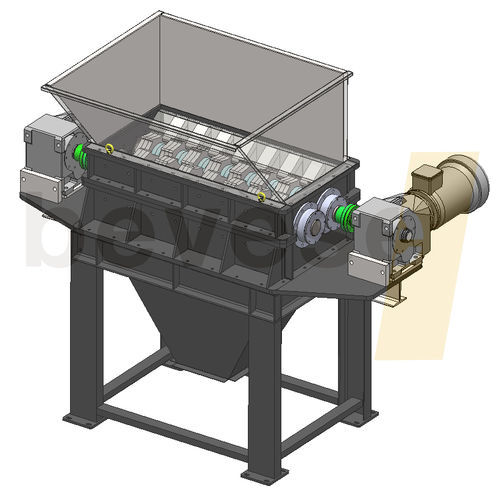 Industrial waste shredder - Bevese Teknoloji A.S. - double shaft / paper / rugged