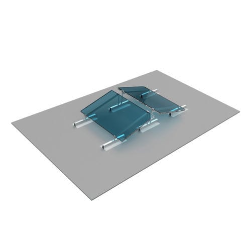 Flat roof PV mounting system - ROOF-SOLAR TILTED PVC - Dome Solar - for portrait installation / aluminium / stainless steel