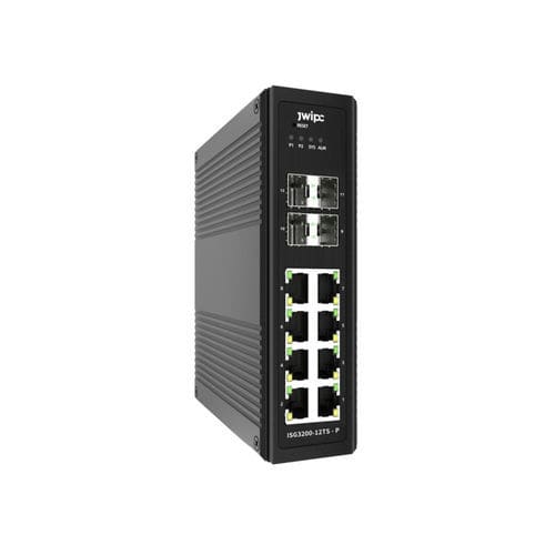 Managed ethernet switch - ISG3200-12TS-P - JWIPC TECHNOLOGY CO., LTD. - 12 ports / DIN rail / standard