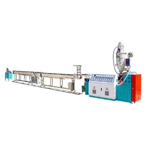 PLC-controlled extrusion line - Door Gasket Production Line - Xiamen Dexing Magnet Tech. Co., Ltd. - with water cooling / profile / for PVC