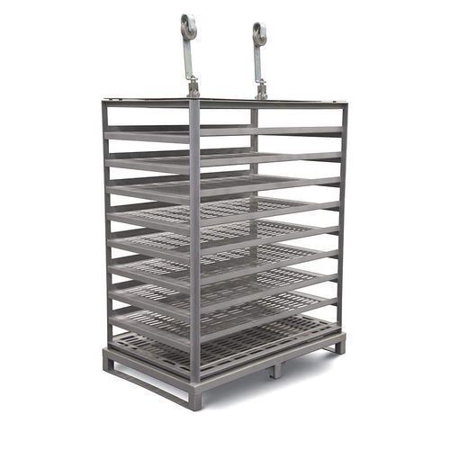 Custom-made cart - EnSight Solutions - transport / stainless steel / shelf