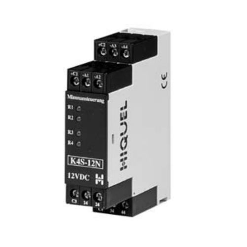 24VDC electromechanical relay - K4S series - HIQUEL - 12VDC / DPCO / DIN rail