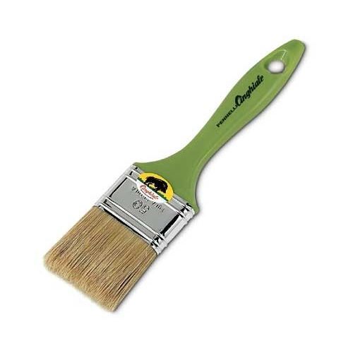 Flat paint brush - 530 series  - PENNELLI CINGHIALE SRL - with plastic handle