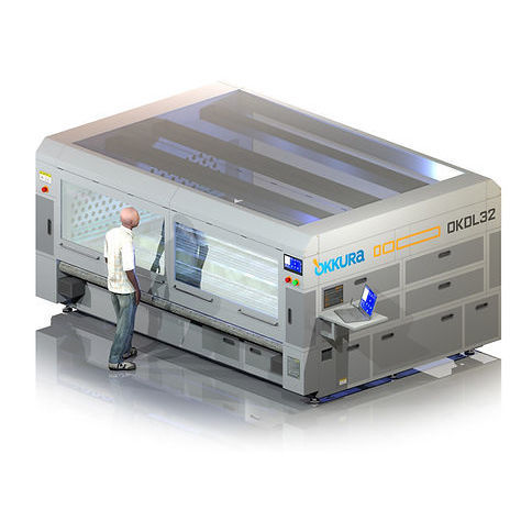 2-beam laser cutting machine - OKDL32 - Okkura Limited - for technical fabric / with water cooling / fully-enclosed