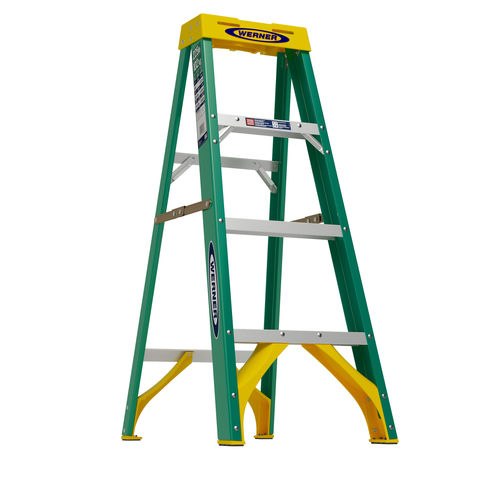 Portable step ladder FS204 WERNER CO fiberglass