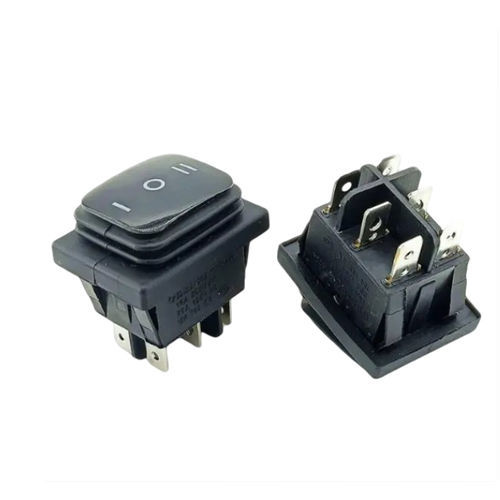 Rocker switch - KCD4-black - Yueqing Tongda Wire Electric Factory - DPDT / waterproof / LED