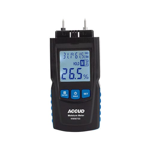 Wood moisture meter - WMM700 - Accud Co. Ltd - pin / with digital display / hand-held
