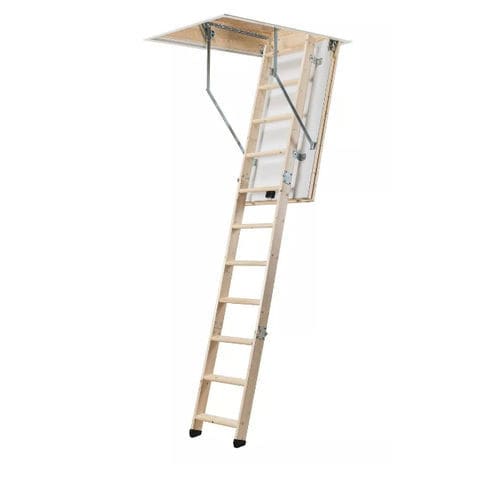 Wooden ladder - SW56-4 - Dolle - folding / roof / security