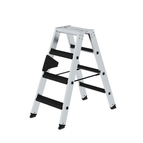 Portable step ladder - 0422 series - Munk Günzburger Steigtechnik - aluminum / 3-step / 5-step