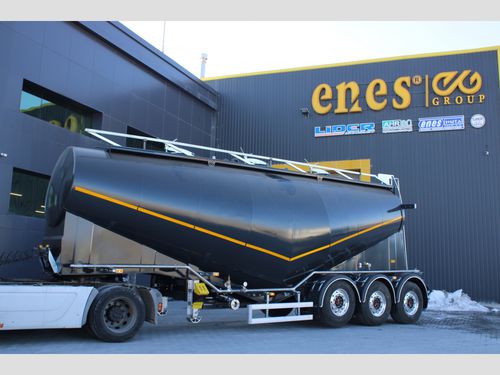 Semi-tanker trailer - 29 M³ - lider trailer - cement / 3-axle / with inertia braking
