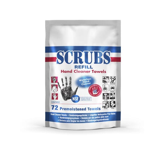 Hand cleaning wipe - SCRUBS&reg; Refill Pack 72 - ITW Industrial Solutions - parts / tool / for industrial applications