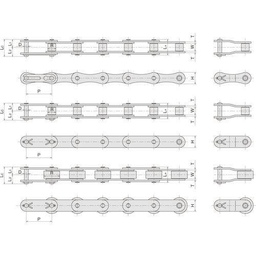 Nickel-plated chain - NP - Sugiyama Chain Co., Ltd. - transmission / steel / roller