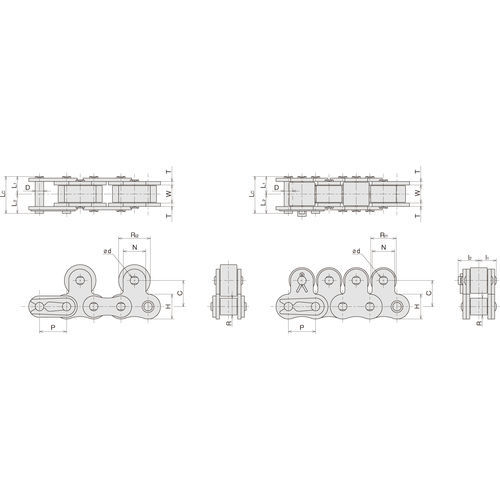 Attachment chain - TR - Sugiyama Chain Co., Ltd. - transmission / steel / roller