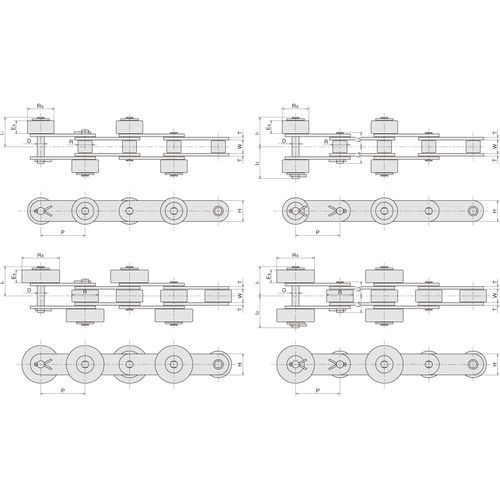 Transmission chain - SR - Sugiyama Chain Co., Ltd. - steel / roller / attachment