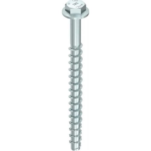 Concrete screw - MMSplus-SS 12x 80/ 5 SW15 zn-bl - HECO - with hexagonal head / spanner / zinc-coated steel