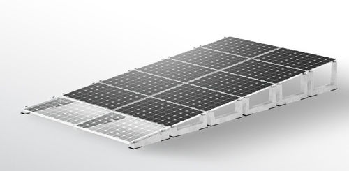 Ground-mount PV mounting system - Sun Ballst - for portrait installation / concrete