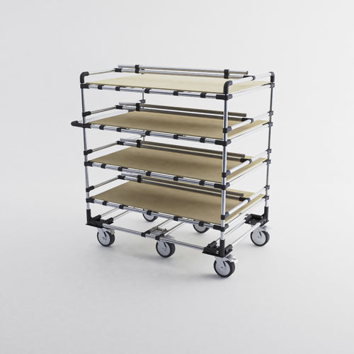 Steel cart - LOG-0205 - OPEX FACTORY - 4 levels / profile / for bins