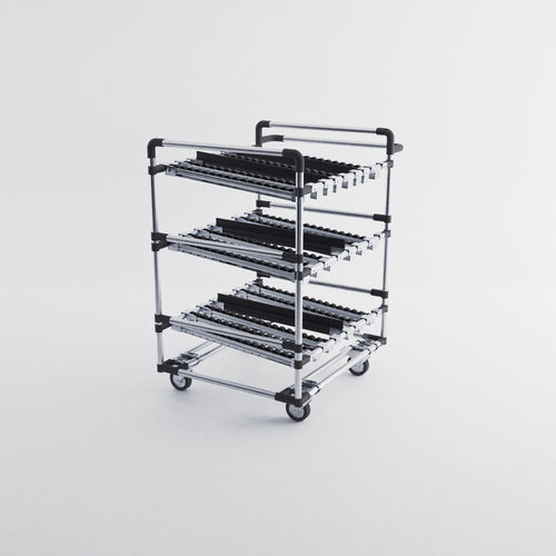 Transport cart - LOG-0204 - OPEX FACTORY - steel / platform / shelf