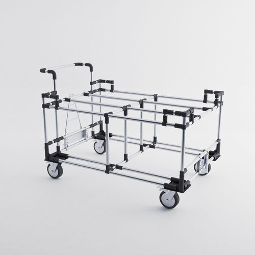 Transport cart - LOG-0103 - OPEX FACTORY - steel / 2 levels / pallet