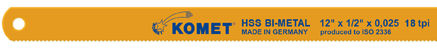 Hack saw blade - HSS Bi-Metall - KOMET - bi-metal / for metal