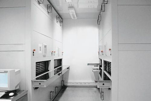Vertical storage carousel - EuroMat - Intertex Maschinenbau Ingeborg Deiss GmbH & Co. - for ceramics