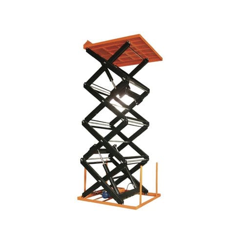 Four-scissor lift table - ETW 4 series - SANTSAI MACHIENRY - electric / stationary / for heavy loads