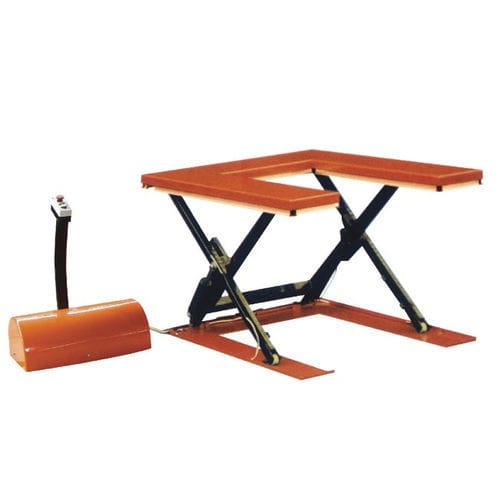 U-shape lift table - ETU 1 series - SANTSAI MACHIENRY - scissor / electric / stationary