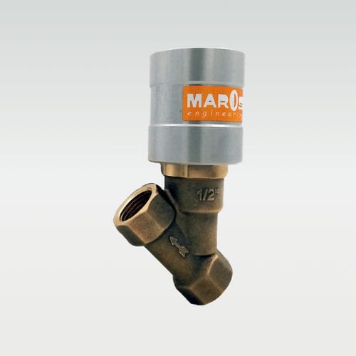 Piston valve - FLUXA YAD - MAROS Engineering - pneumatically-operated / stop / threaded