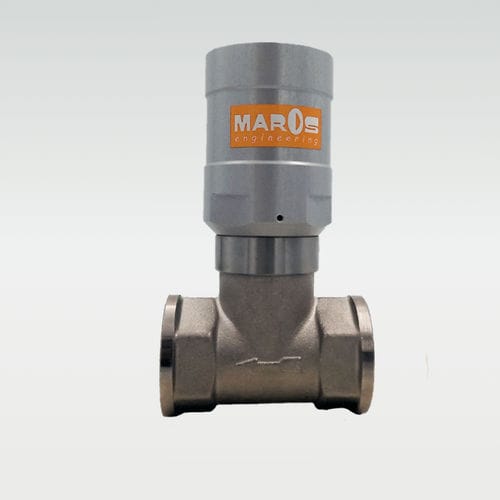 Piston valve - FLUXA DC - MAROS Engineering - pneumatically-operated / stop / threaded