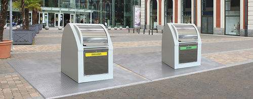 Steel waste container - SCL series - CONTENUR SL - HDPE / in-ground ...