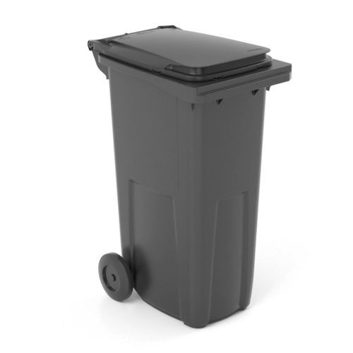 HDPE waste container - C180 - CONTENUR SL - mobile / lockable / with lid