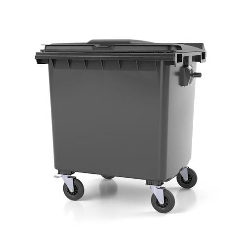 HDPE waste container - C1100 - CONTENUR SL - mobile / with lid / stackable