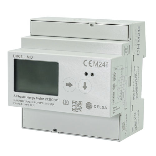Three-phase electric energy meter - DMC6-LI MID - Celsa Messgeräte GmbH - DIN rail / with LCD display / MID certified