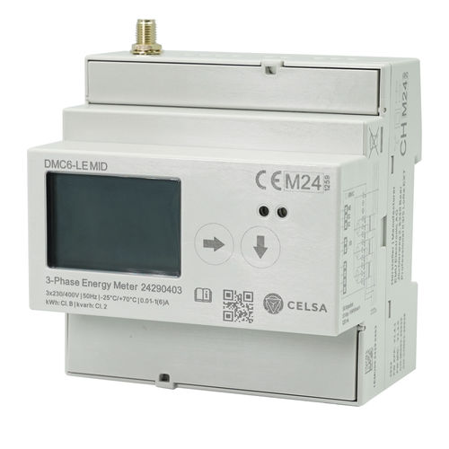 Three-phase electric energy meter - DMC6-LE MID - Celsa Messgeräte GmbH - DIN rail / with LCD display / MID certified