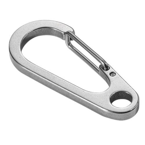 Locking carabiner - CAPIOTEC - stainless steel / steel / asymmetrical