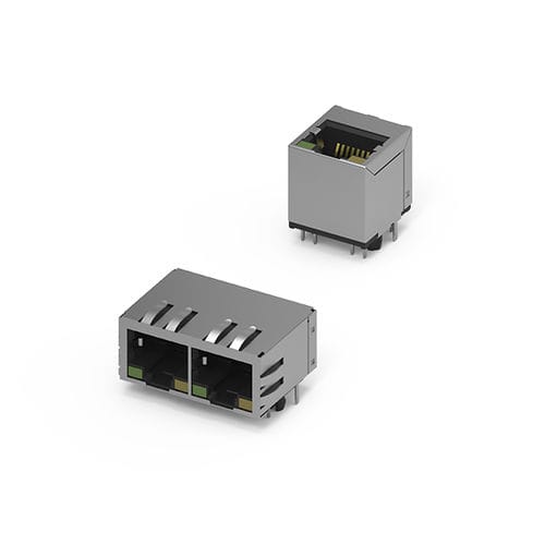 Magnetic connector - 212/3 Series - ATTEND Technology Inc. - data / RJ45 / rectangular