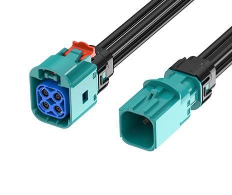 RF cable assembly - FR-1J1P-100Z05W - ATTEND Technology Inc. - mini FAKRA / waterproof