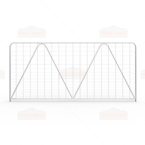 Metal wire gate - FDF207001 - Fence Depot - galvanized / safety