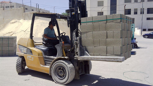 Concrete block handling clamp - T412V - KAUP GmbH & Co.KG - for forklift trucks / for curbstone