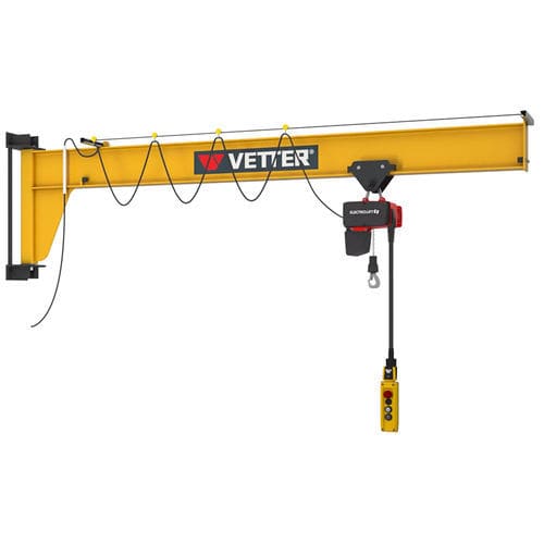 Wall-mounted jib crane - AW - VETTER Krantechnik GmbH - 180° / electric / lifting
