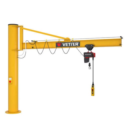 Pillar jib crane - PS - VETTER Krantechnik GmbH - wall-mounted / 270° / electric