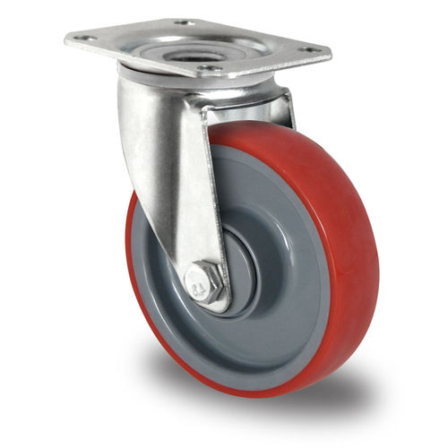Swivel caster - SBP35WC125N2U6B32 - FEIL rolltainer GmbH - fixed / base plate / for trolleys