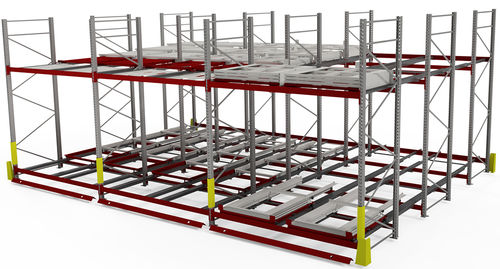 Handling racking - Fluxus Solutions GmbH - telescopic cantilever / dynamic / LIFO