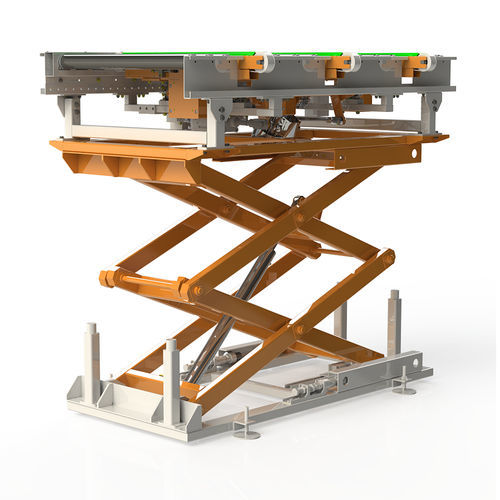 Stationary scissor lift - Dedem Elektrik Taahhut Otomasyon Elektronik Sanayi ve Ticaret A.S. - pneumatic / hydraulic / indoor/outdoor